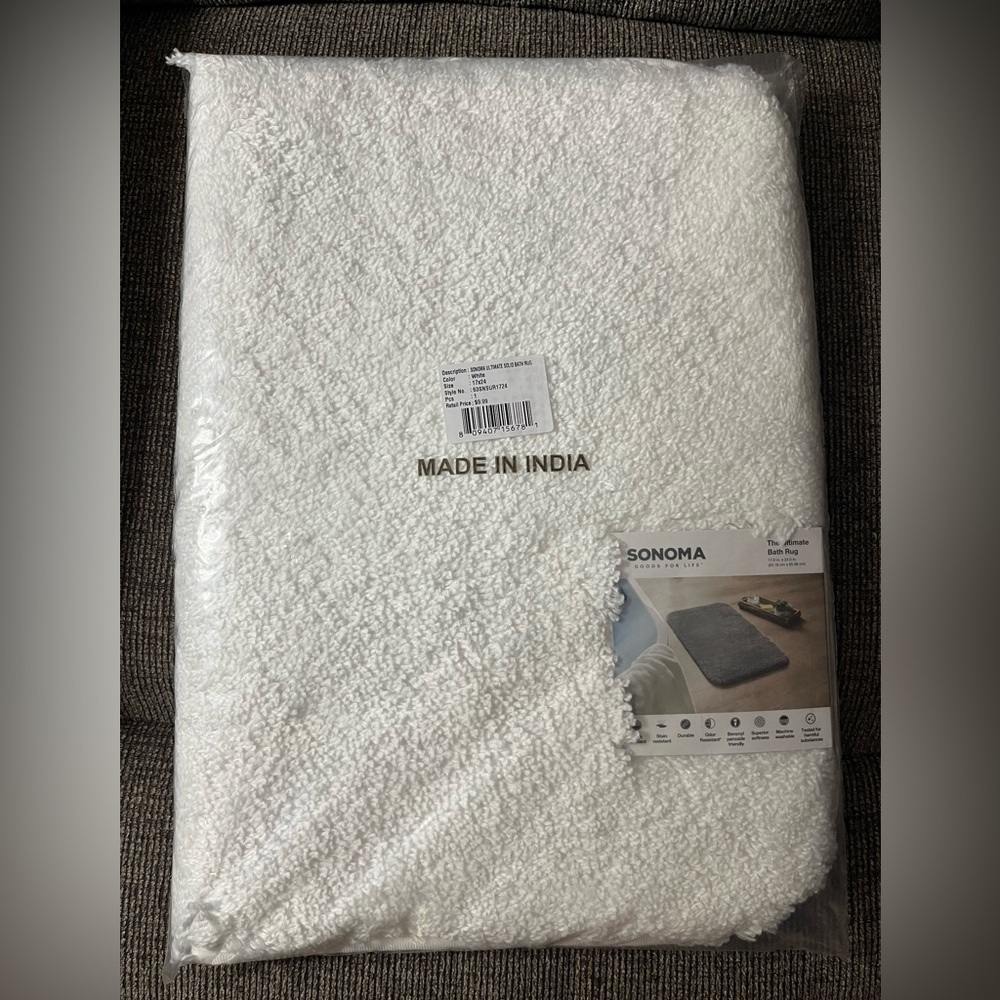 Sonoma Soft White Bath Mat
